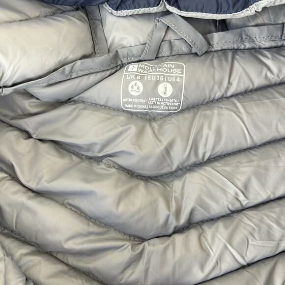 Mountain Warehouse Womens Full Zip Blue Florence Puffer Padded Long Jacket Sz 4 - Picture 5 of 14